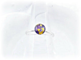 Actual Flower Ring 6mm Sterling Silver,  Rose Gold,  or Gold