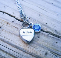 
              Blue Line Cremation Necklace - Tiny Urn Necklace - Custom Made Urn - Killed in the line of Duty - Police officer - Birthstone Urn
            