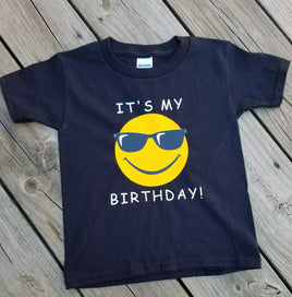 It's My Birthday Shirt - Sunglasses Emoji Shirt - Boy or Girl Birthday Any Age Gift - Kid's Tee Shirt for their Birthday - Funny kids tees