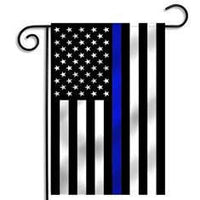 
              Thin Blue. Red, or Green Line Garden Flag - Custom Made - Back the Blue Flag - Police Support, firefighter support, military - Outdoor Flag
            