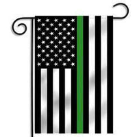 
              Thin Blue. Red, or Green Line Garden Flag - Custom Made - Back the Blue Flag - Police Support, firefighter support, military - Outdoor Flag
            