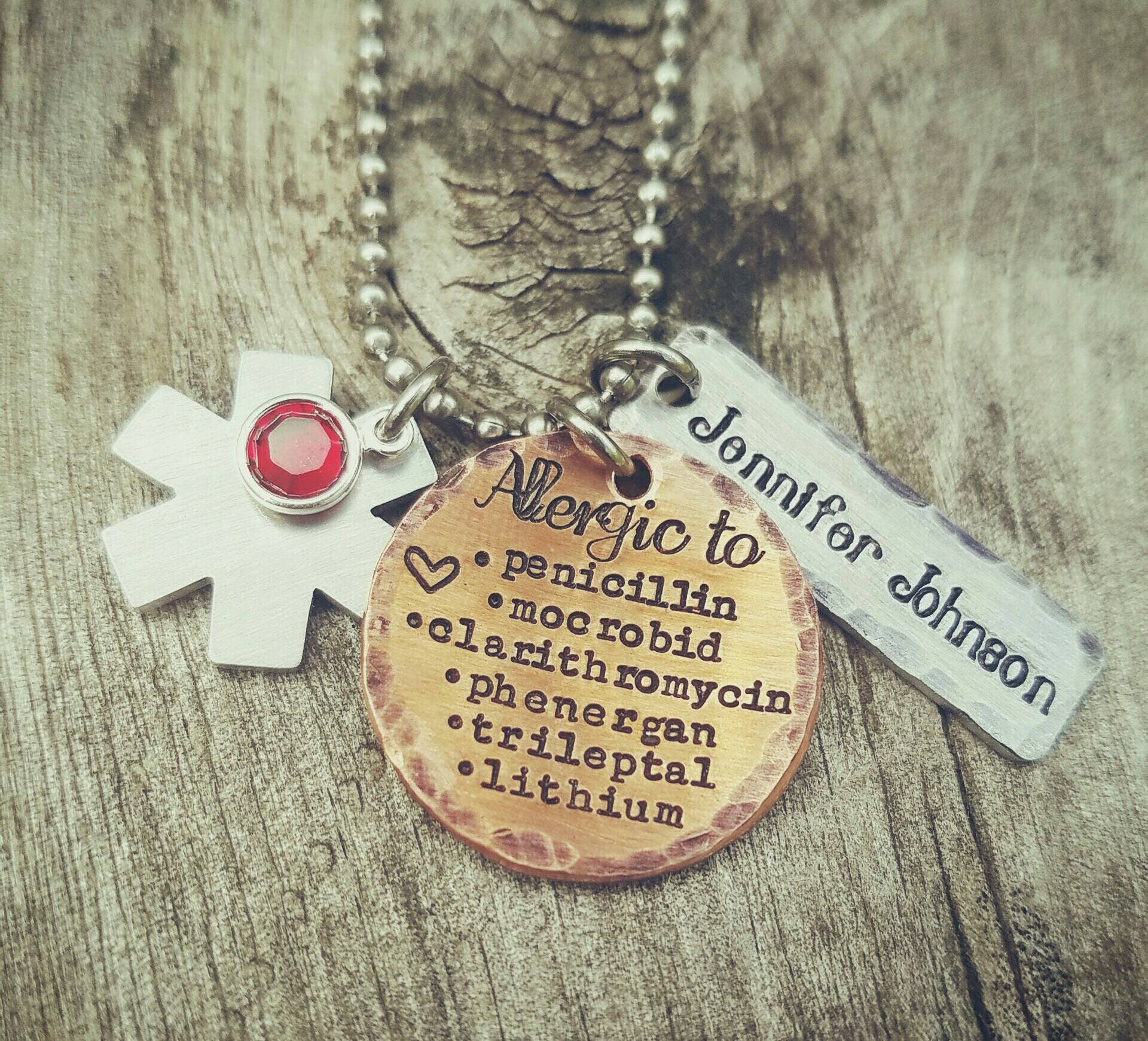 Personalized Men's Medical Alert Necklace,engravable on Both Sides, Emergency  Medical Alert ID Necklace,medical Tag,gift for Dad - Etsy
