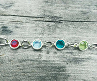 
              Swarovski Crystal Birthstone Bracelet With up to 13 birthstones Grandma's Grandchildren - Mom Bracelet - Mom Birthday Gift - Custom Made
            