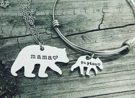 Mama Bear Necklace ONLY: READ DESCRIPTION - Mom Jewelry - Mother's Gift - New Mom - Hand Stamped - Personalized Jewelry