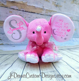 Personalized Baby Elephant - Birth Announcement Gift - New baby gift - Child Gift - Niece Gift - Nephew - Grandchild Gift - Super Soft