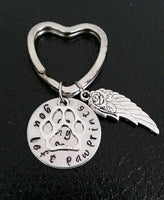
              Pet loss * You left paw prints on my heart * Angel pet* Necklace or Keychain*
            
