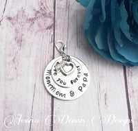 
              Wedding Bouquet Charm * Grandparents * Parents * Double Stacked * Swarovski Crystal * Personalized * Bridal Charm * Hooks onto Bouquet
            