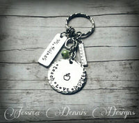 
              Teacher Keychain * Teach Love Inspire * Apple * Texturized  * Teacher Gift * Personalized * End of the year gift
            