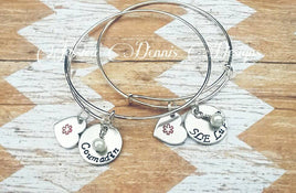 Medical ID Bracelet - Medical Alert Bangle - Medical ID - Medical Alert Jewelry - Diabetic - Allergy Bracelet - Pretty Medical Bracelet