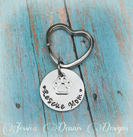 
              Rescue Mom Keychain * Hand Stamped * Can be personalized* Heart shaped key ring*LIMITED QUANTITY
            