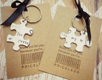
              Set of 2 Aluminum You're my person puzzle piece Keychains*
            