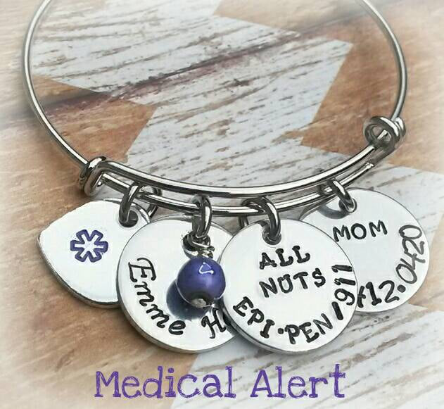 Mediband Peanut Allergy Alert Medical ID Silicone Bracelet