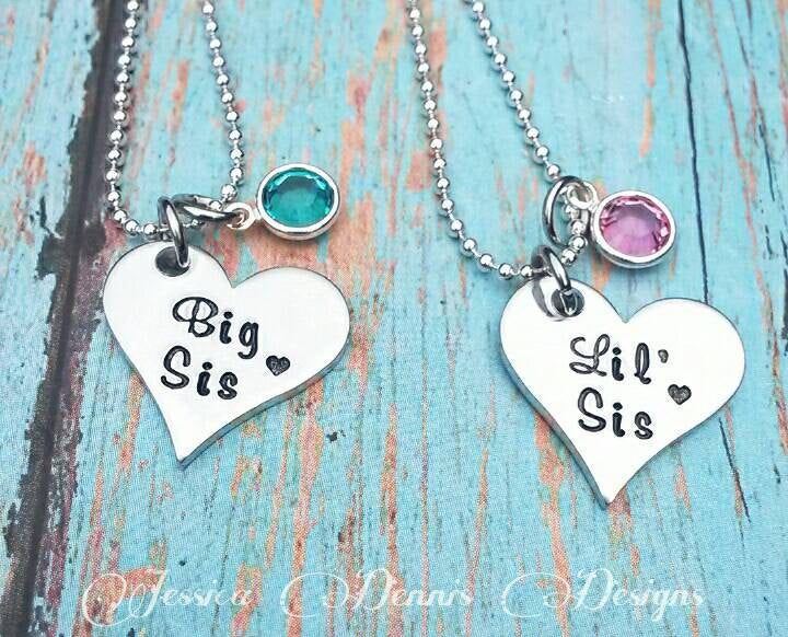 3pc Sisters Necklaces BIG Sister MIDDLE Sister LITTLE Sister Necklace Set  Easter | eBay