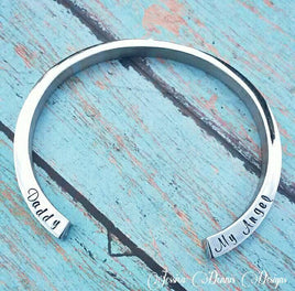 SALE! Cremation Bangle - Urn Bracelet - Personalized - Custom Urn Jewelry - Memorial Jewelry - Daddy My Angel - Cremation Bracelet