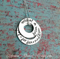 
              Personalized Mother's or Grandmother's Washer Necklace - Mom Gift - Children's names - Husband and Wife's names - Family Tree Necklace
            