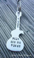 
              Play for me Daddy Guitar Bottle opener Keychain - Personalized - Hand Stamped - Dad Gift - Daddy from daughter - Guy Gifts - Custom Made
            